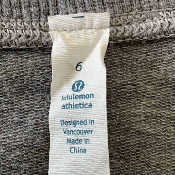 Lululemon Gray Sweatshirt V-neck size 6 - Picture 7 of 7